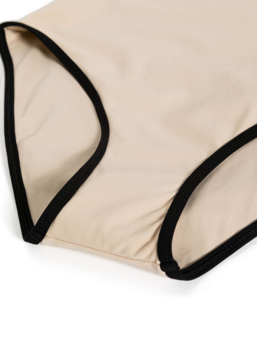 contrasting-trim strapless swimsuit - 3
