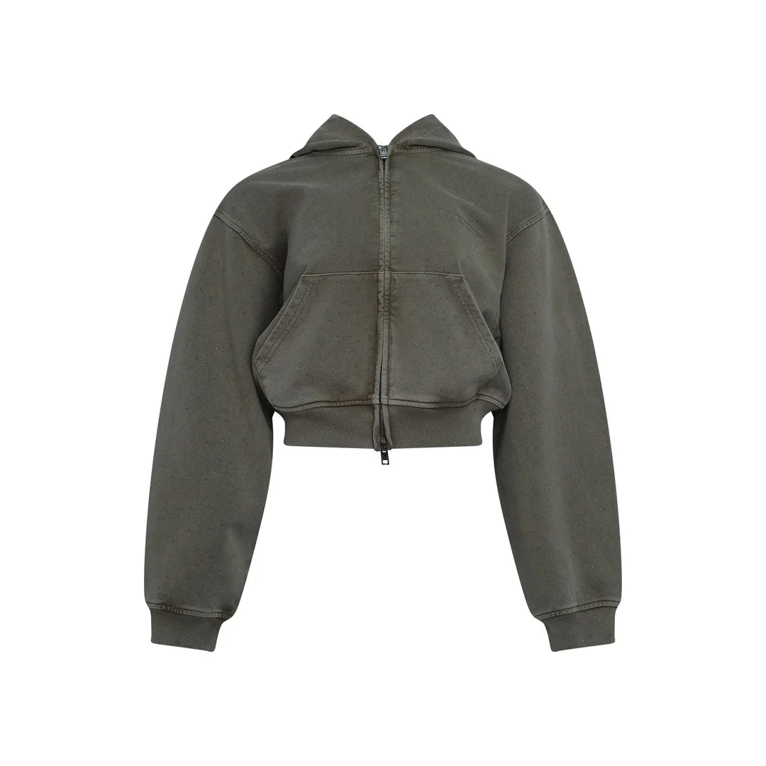 Allover Hotfix Zip-Up Hoodie - 1