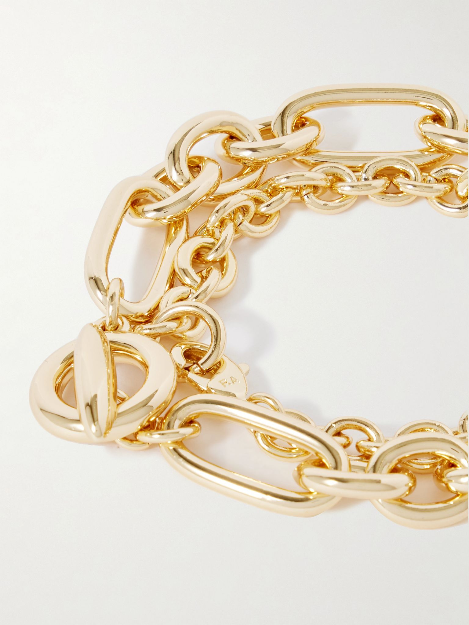 The Happy Heart Initial set of two gold-tone and enamel bracelets Gold - 3