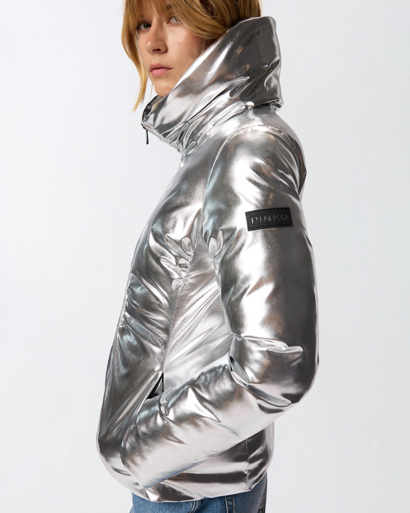 SHORT DOWN JACKET WITH MIRROR EFFECT 5