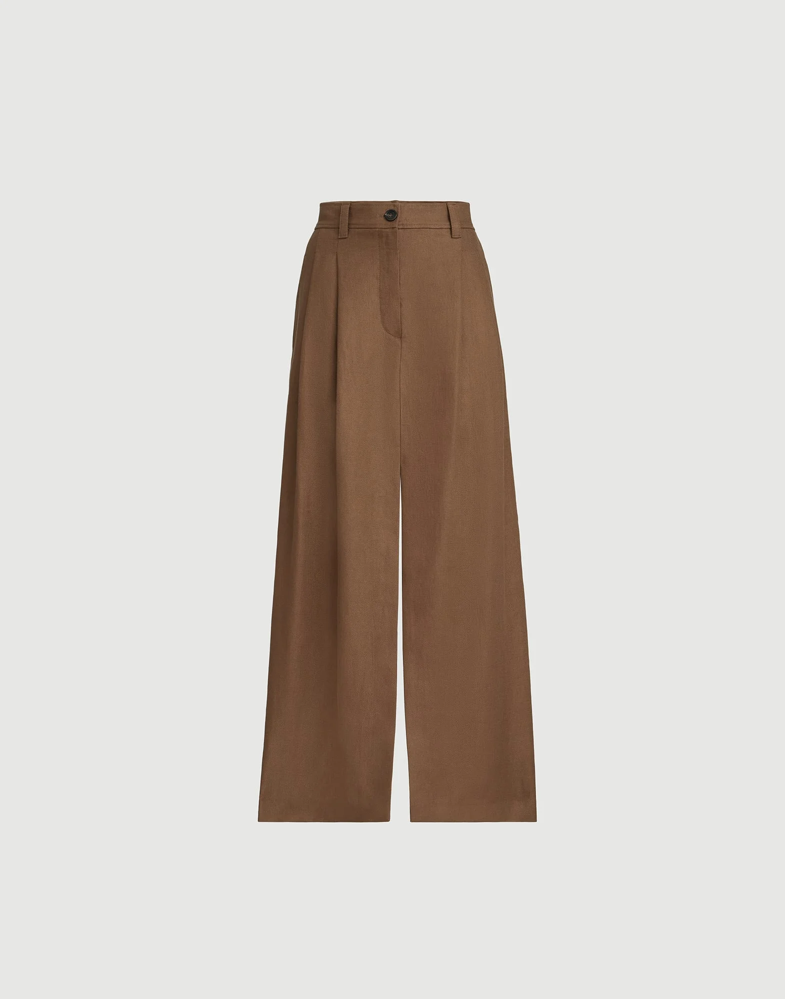Linen diagonal sartorial skirt with monili - 1