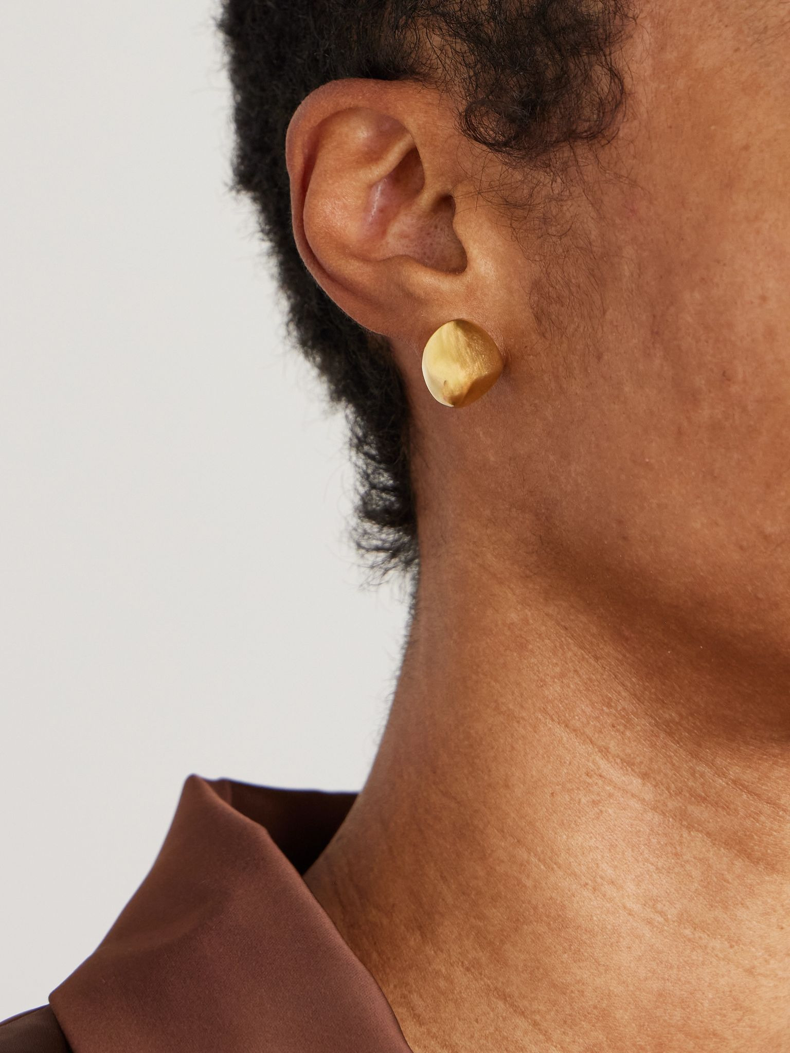 Pebble gold-plated earrings Gold - 2