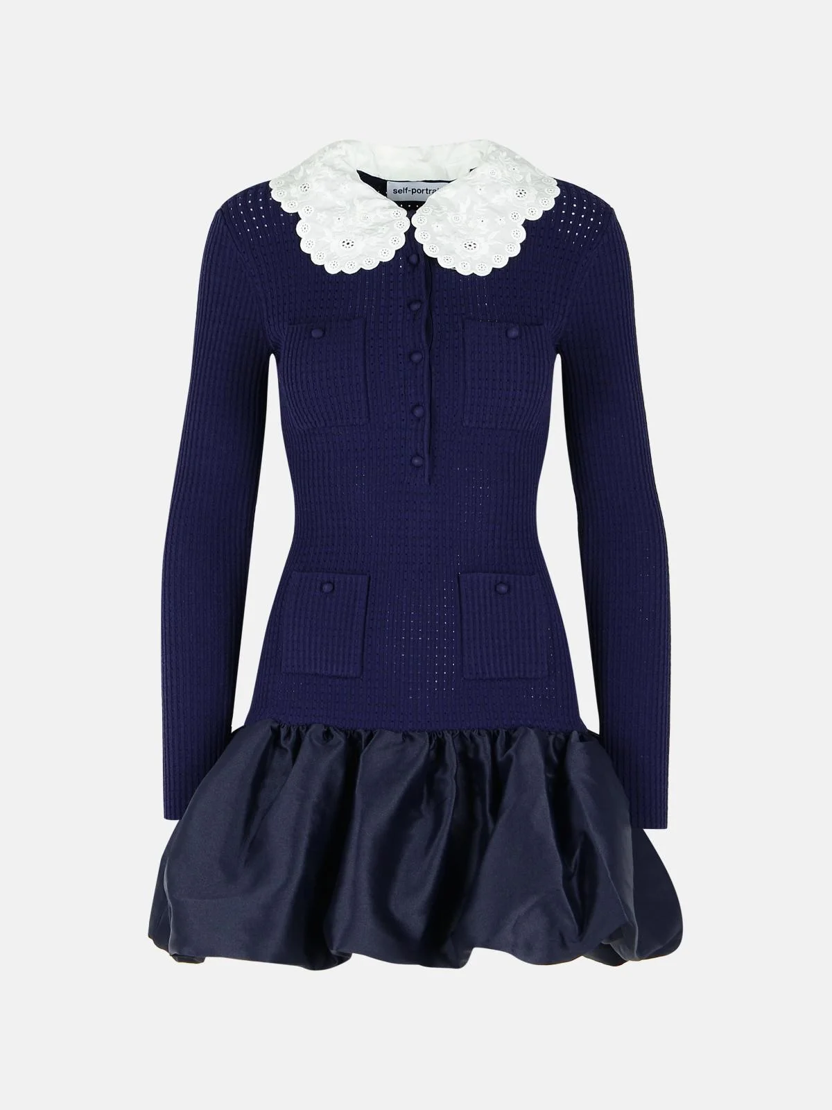 NAVY VISCOSE DRESS - 1