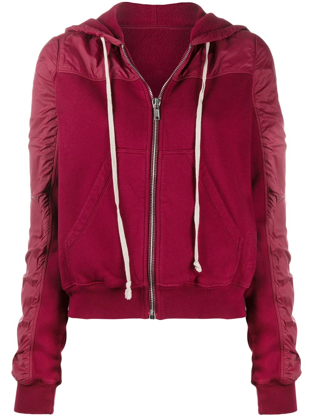 zip-up drawstring hoodie - 1