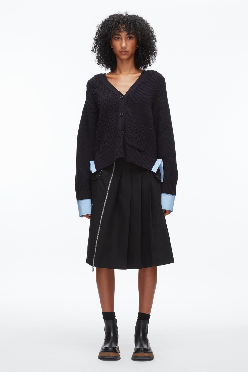 3.1 Phillip Lim Cable Mix Boyfriend Cardigan outlook