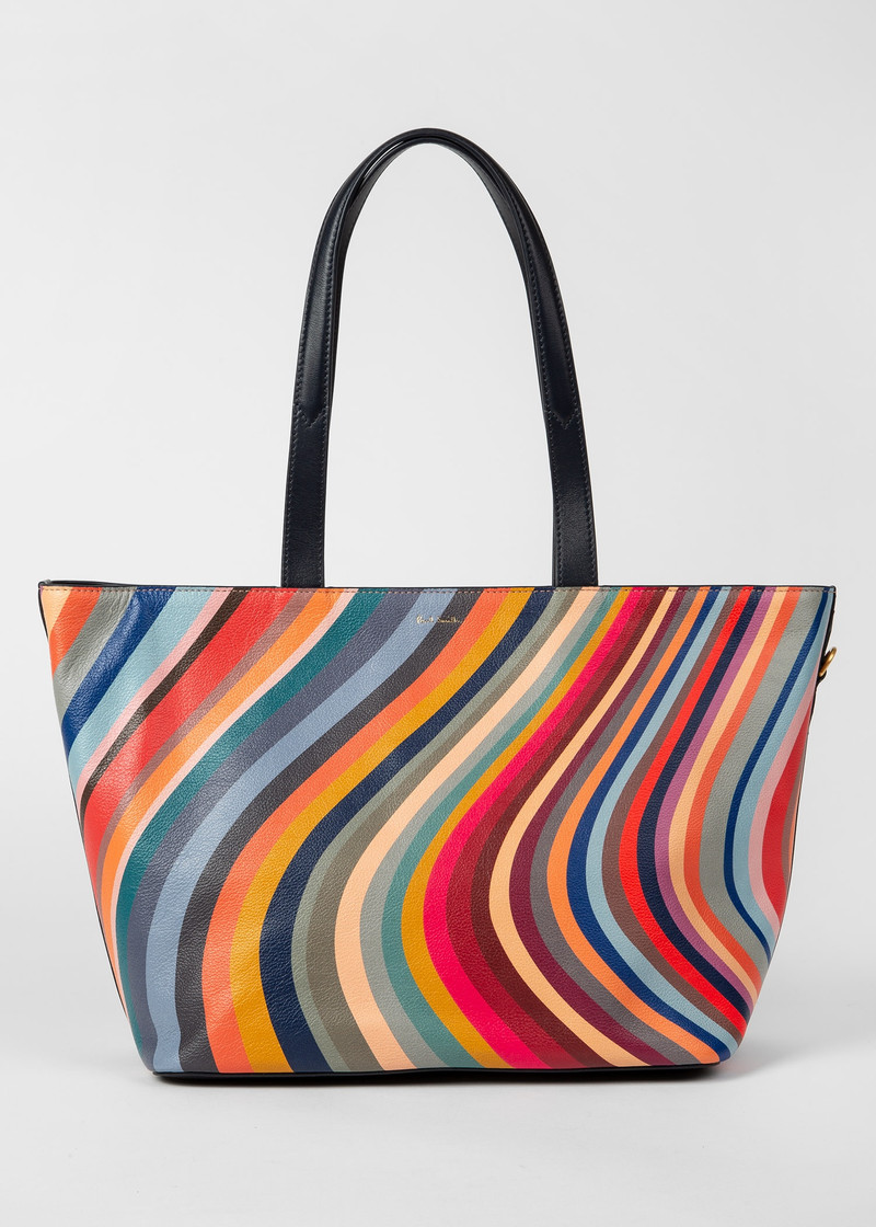 'Swirl' Leather Tote Bag 1