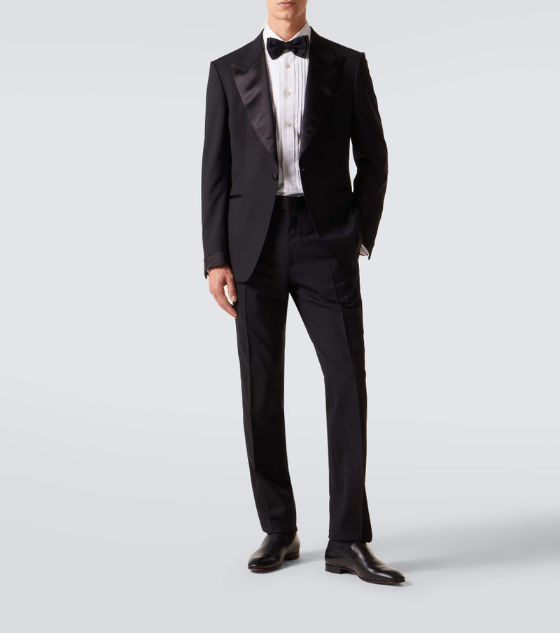 TOM FORD Shelton satin-trimmed wool-blend tuxedo outlook