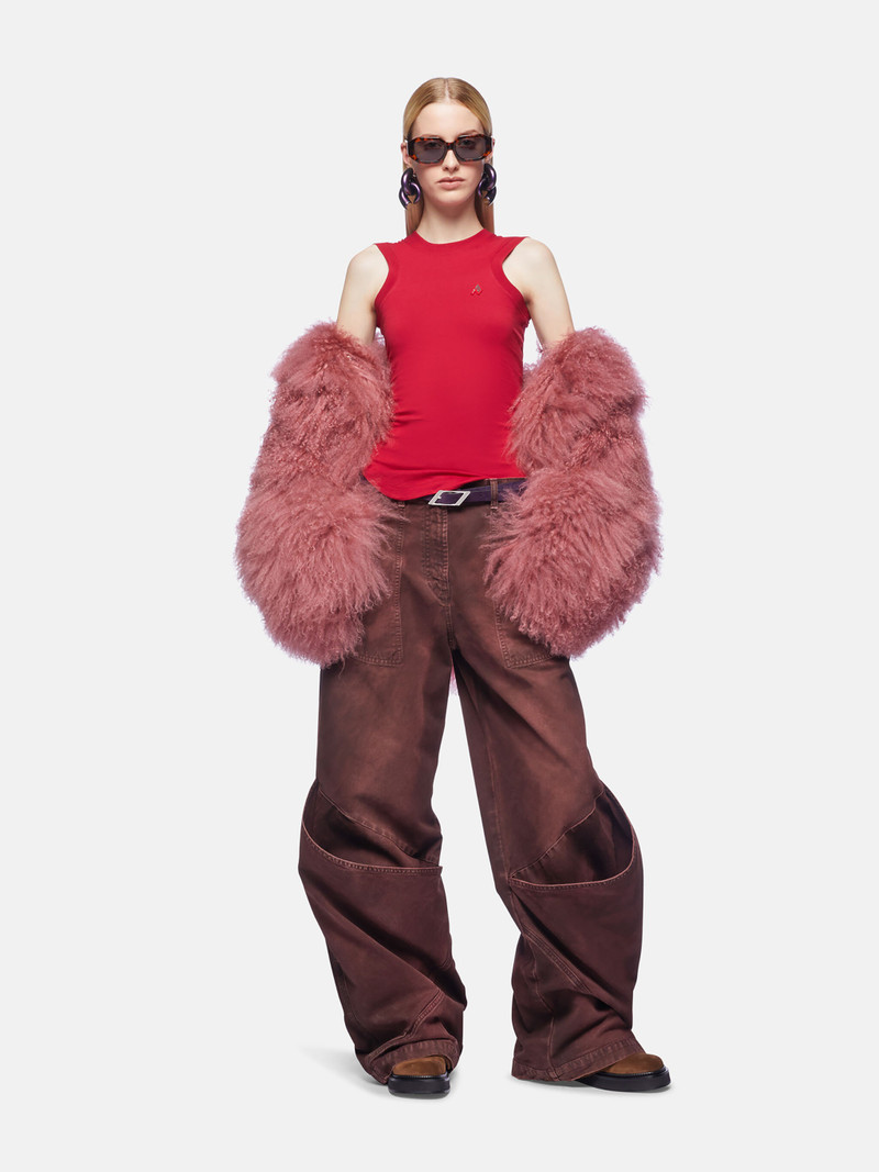 THE ATTICO ''REESE'' VIBRANT RED TANK TOP outlook