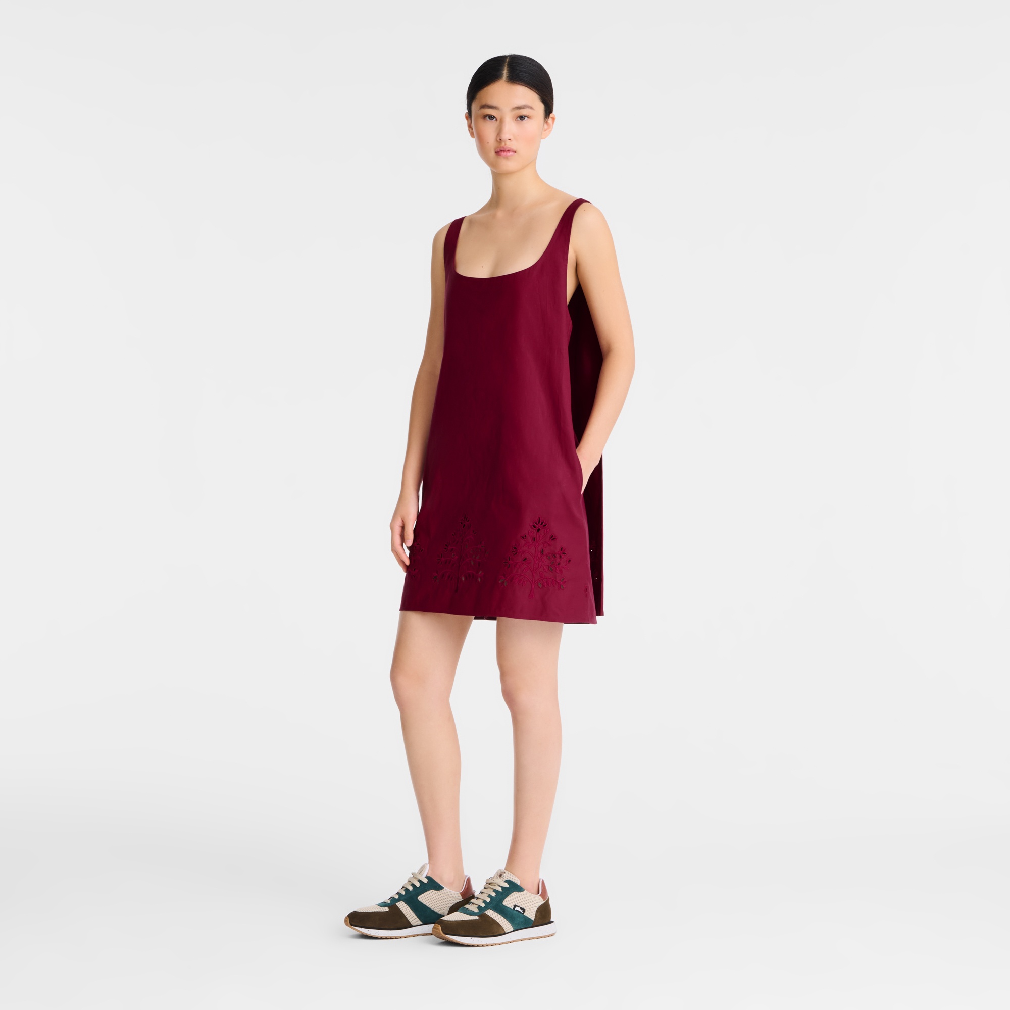 Dress Beetroot - Embroidered canvas - 2