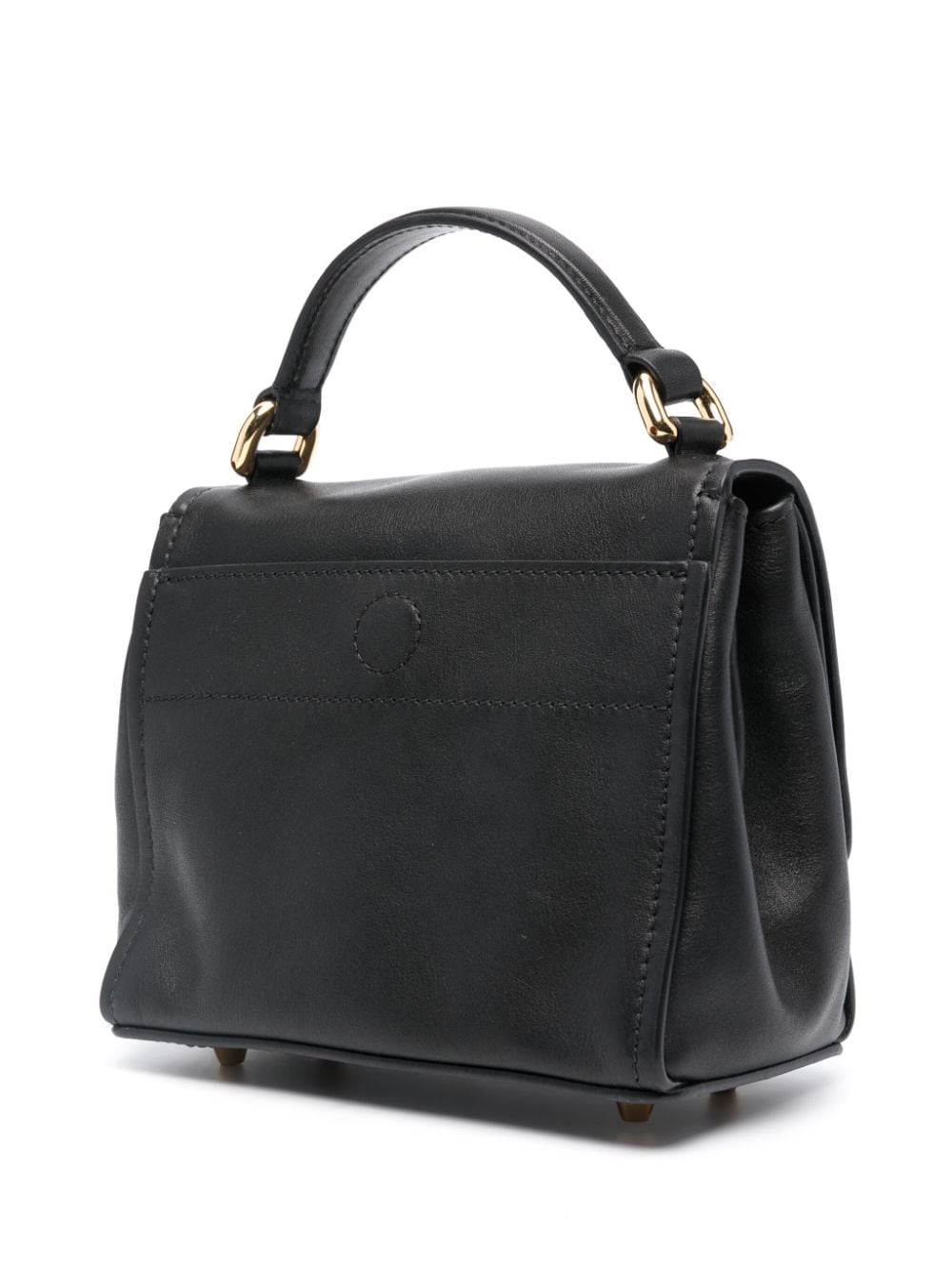 Morphed buckle leather tote bag - 3
