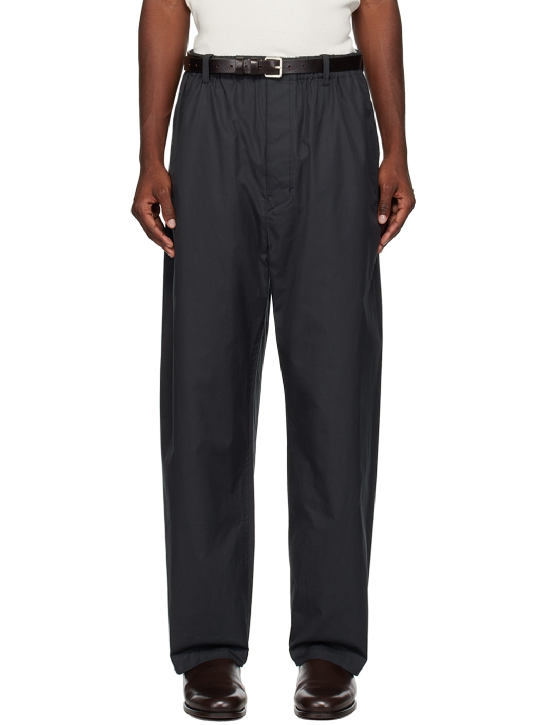 SSENSE Exclusive Blue Relaxed Trousers - 1