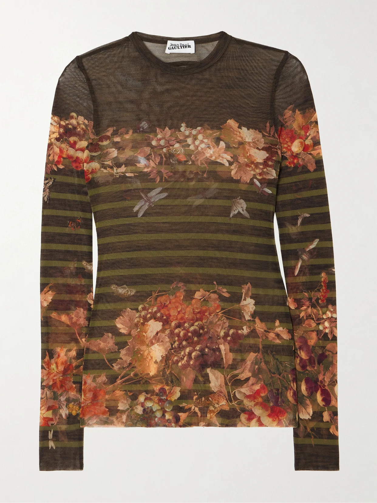 Marinière Grape Printed Mesh Top - 1