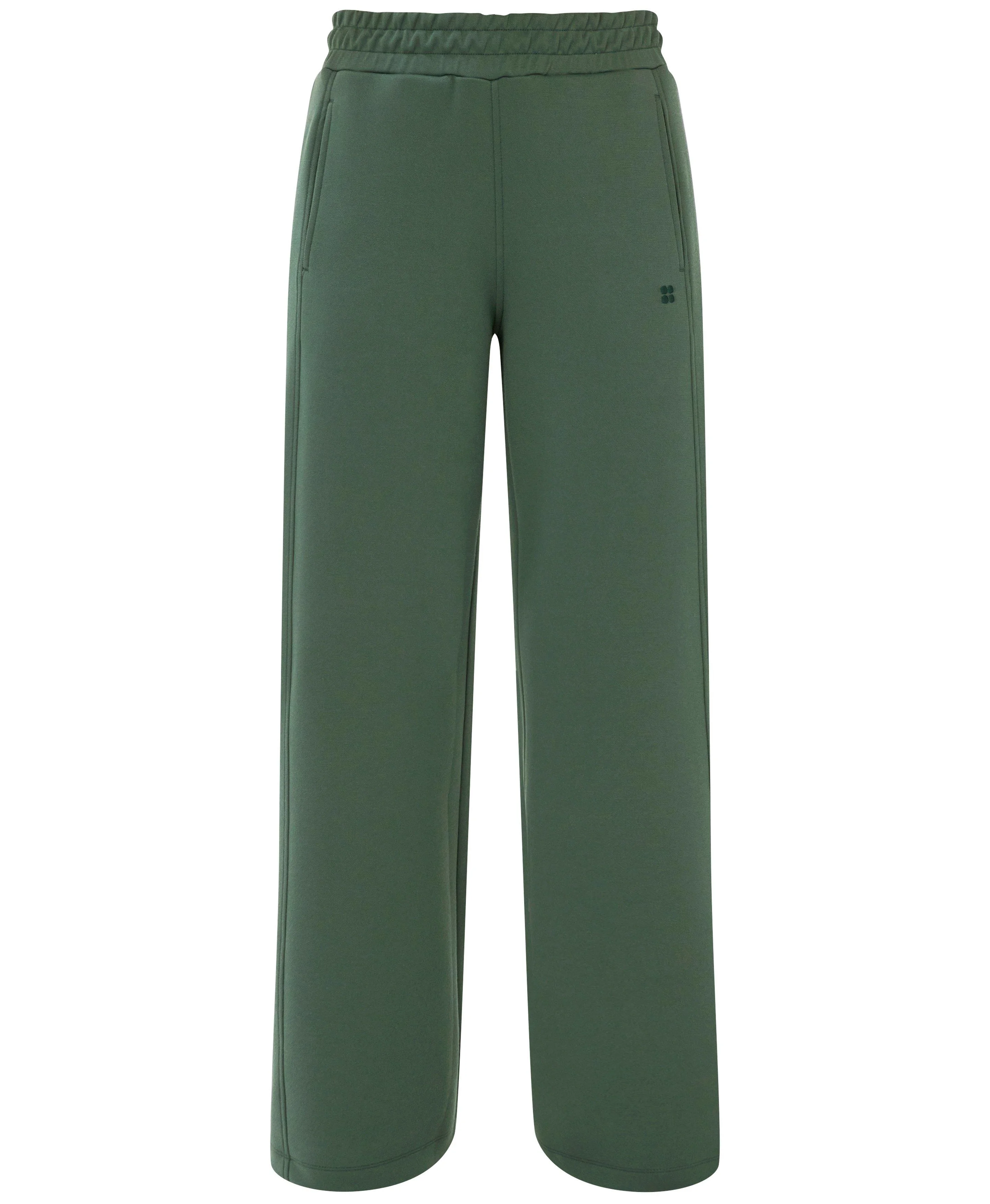 Textured Pique Wide Leg Pants - 1