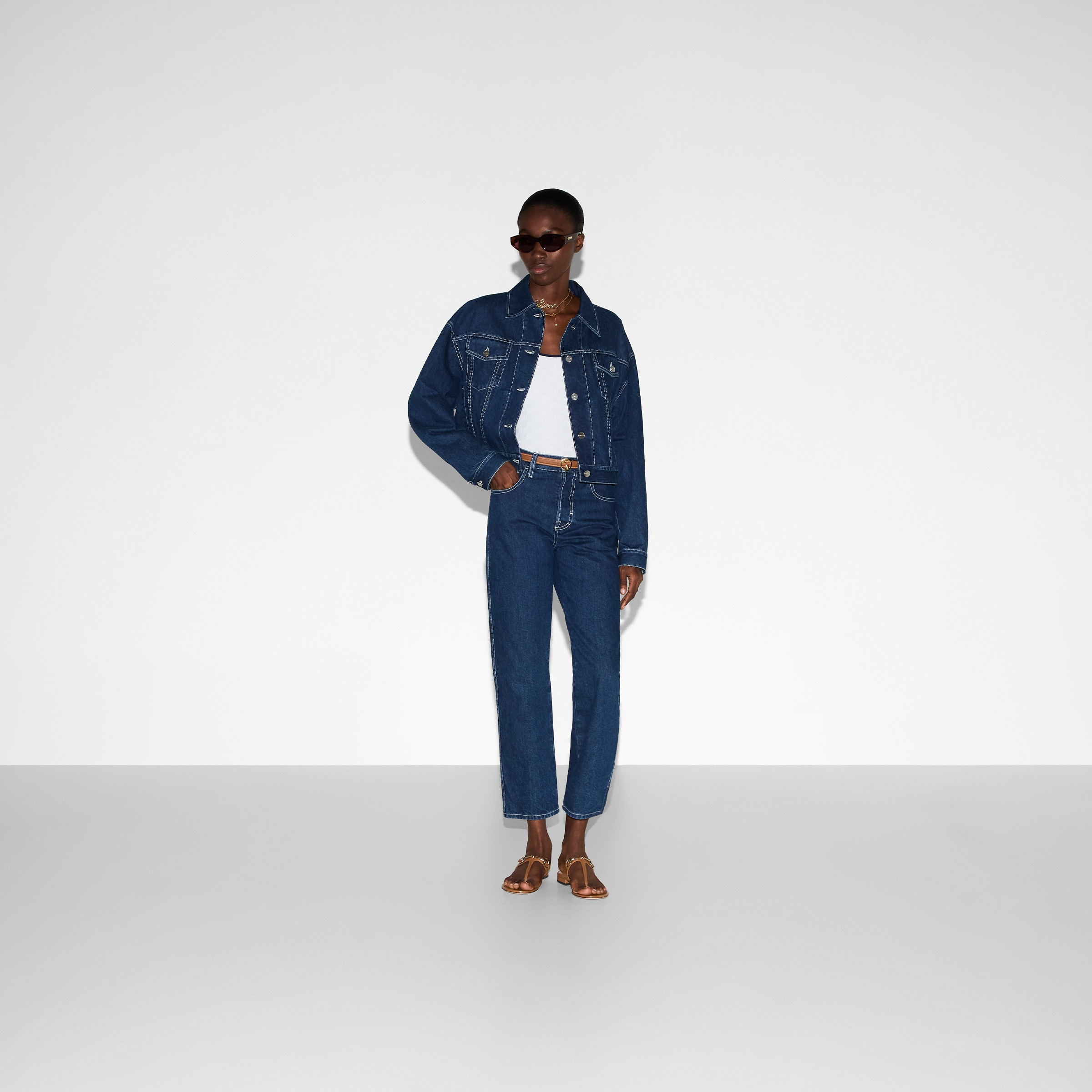 Relaxed cropped fit denim jacket - 2