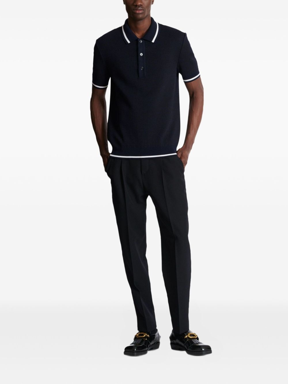 monogram-pattern polo shirt - 2
