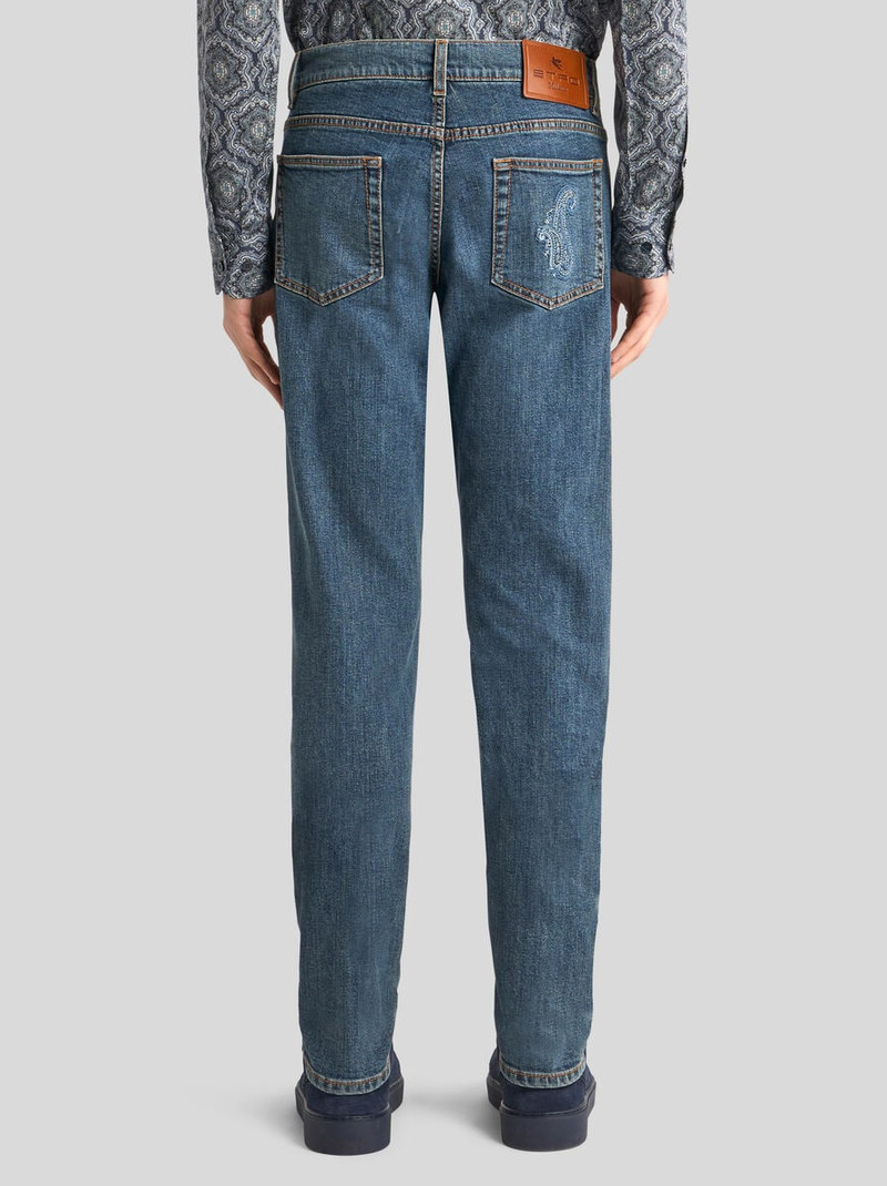 SLIM-FIT JEANS WITH PAISLEY EMBROIDERY 4