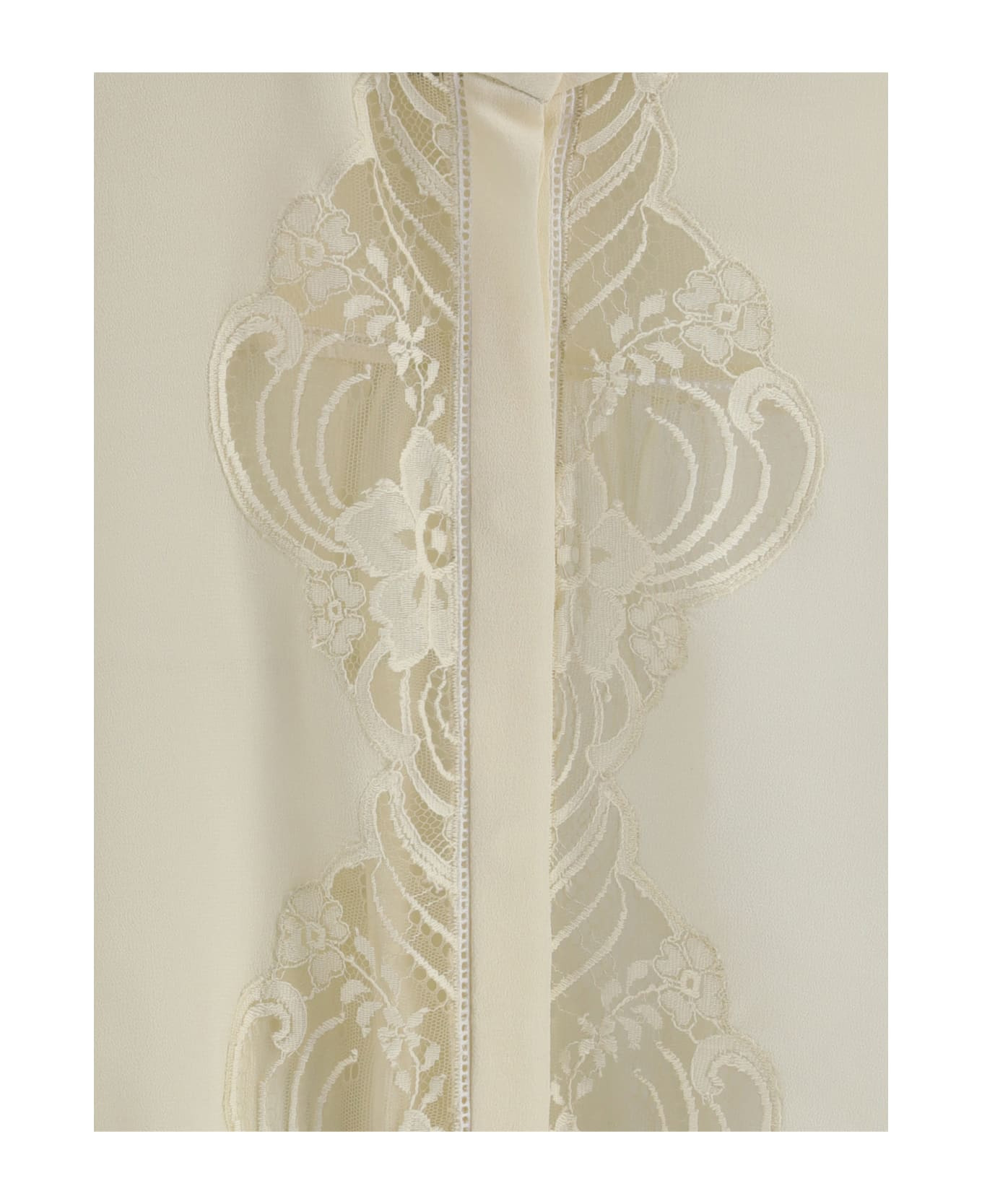 Silk Georgette And Lace Blouse - 3