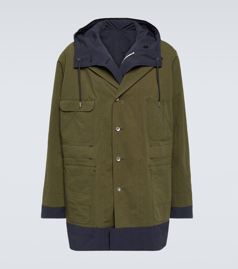 Reversible cotton-blend ripstop coat 1