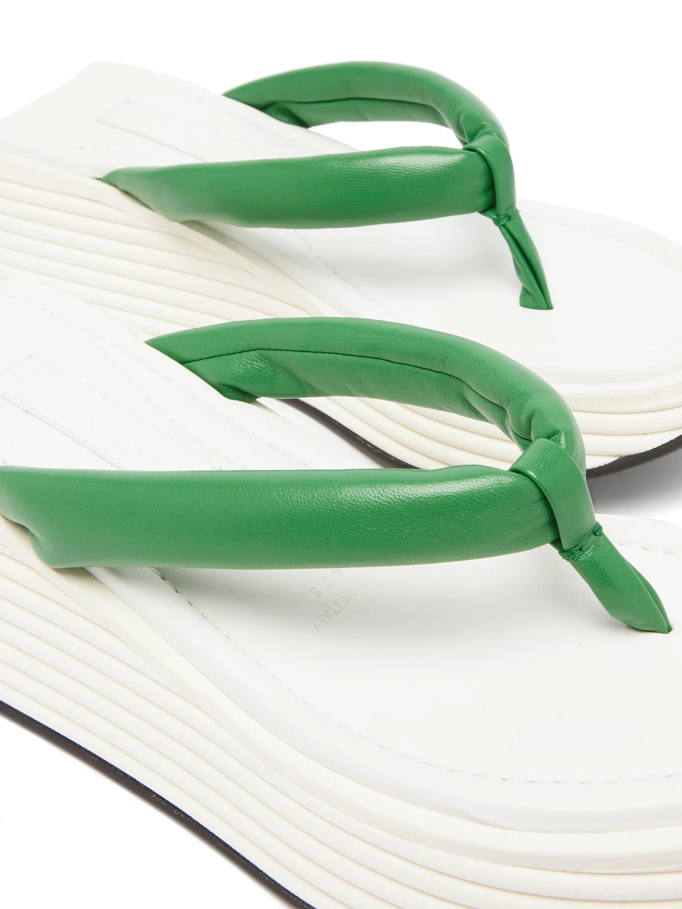 Kyoto platform-sole leather flip-flops - 6