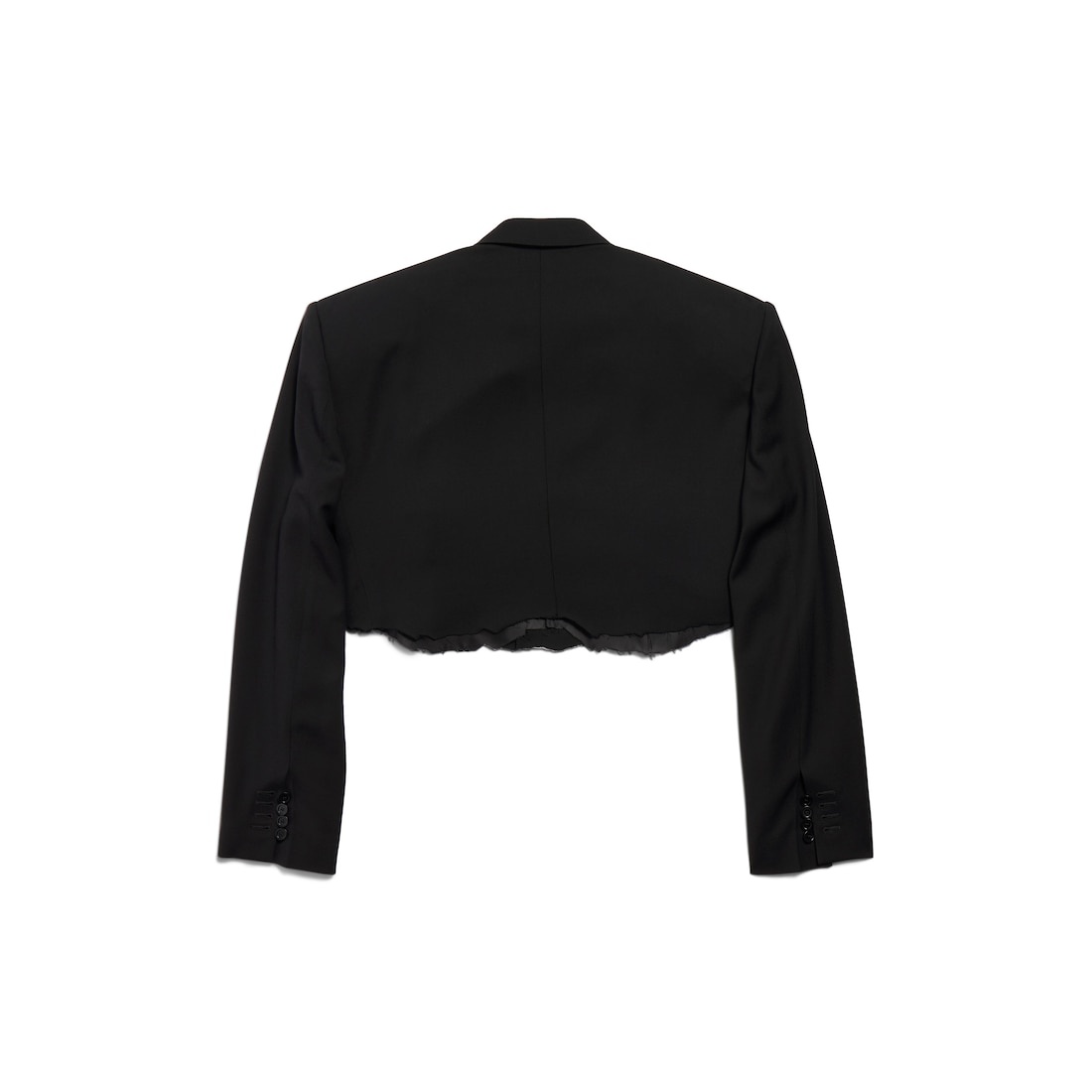 Women's Cut Off Single Breasted Jacket in Black - 6
