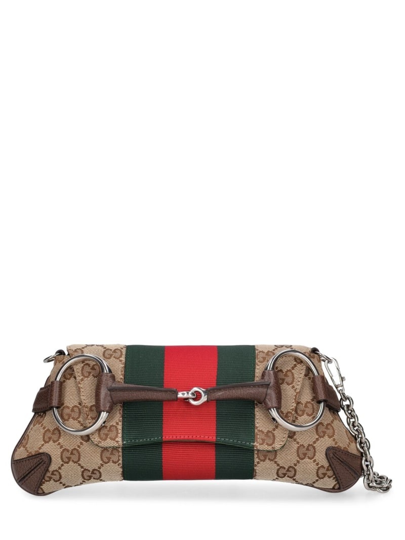 Small Gucci Horsebit Chain GG canvas bag - 1