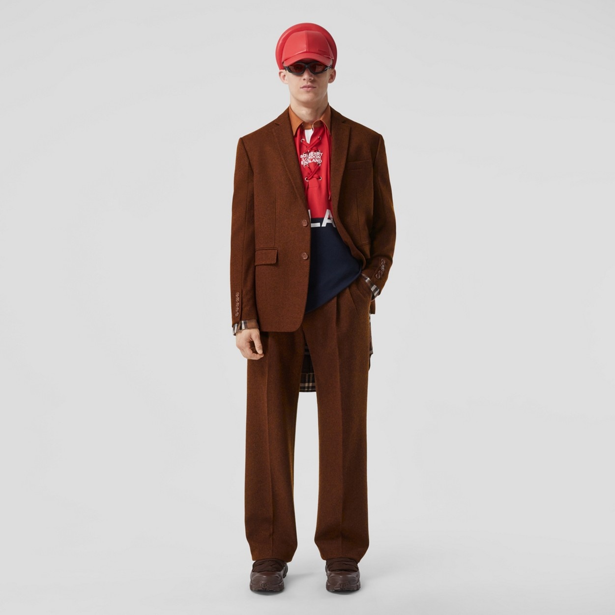 Check Detail Wool Tailored Jacket - 2