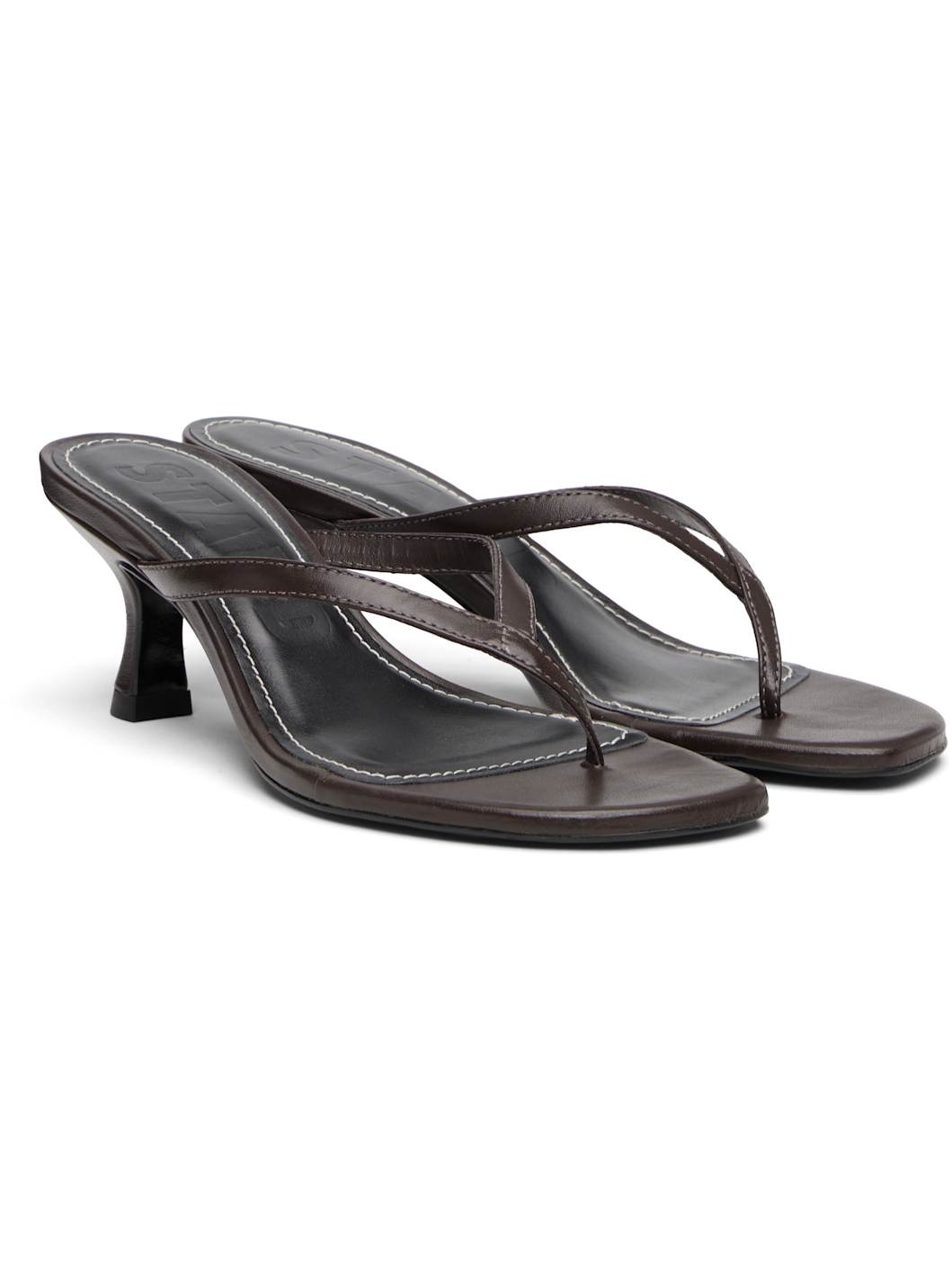 Brown Freja Kitten Heeled Sandals - 4