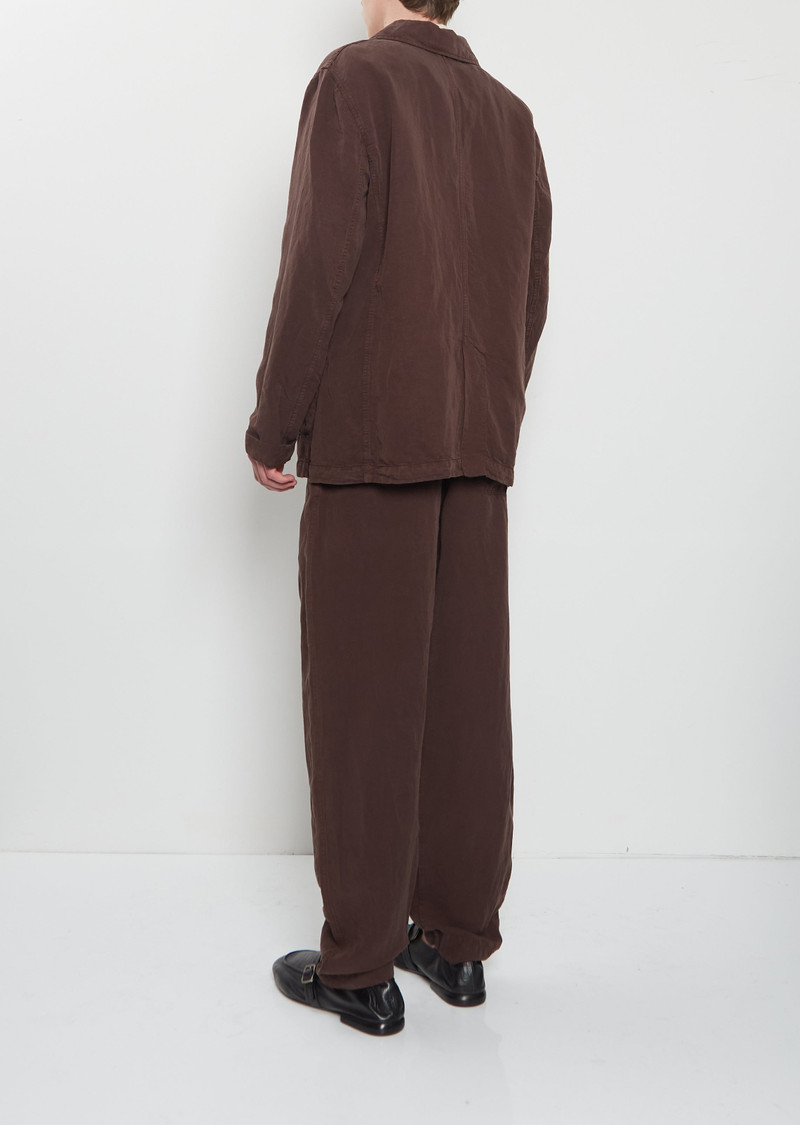 CASEY/CASEY U Courte Linen Jacket — Brown outlook
