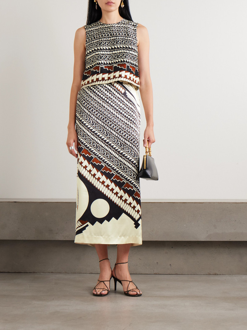 HEIRLOME + Alex Jurado Printed Silk-satin Tank outlook