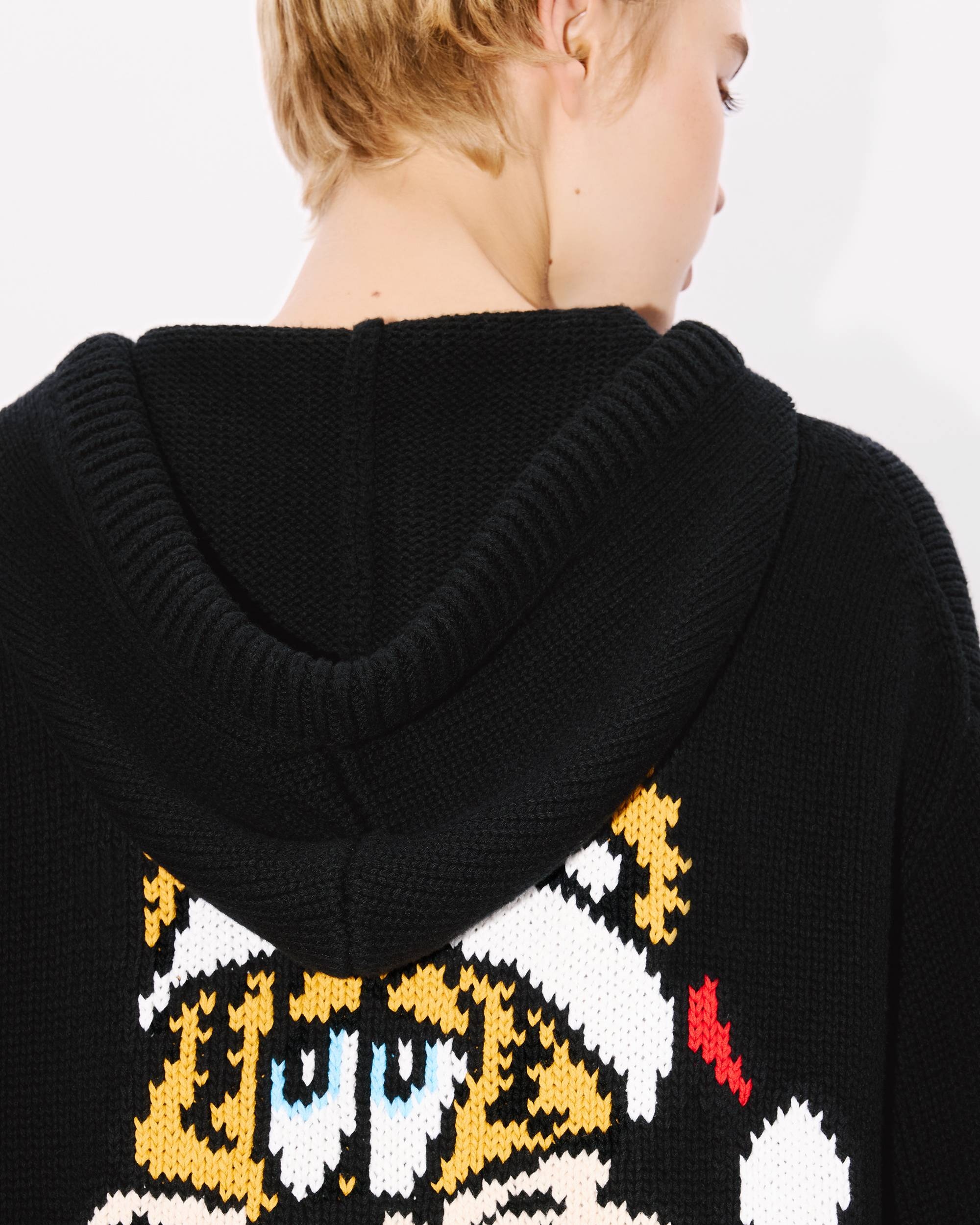 'KENZO VERDY MARKET' genderless knitted hoodie in wool and cotton - 7