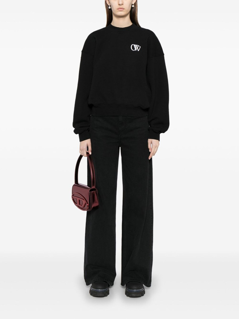 Off-White OW logo-print cotton sweatshirt outlook