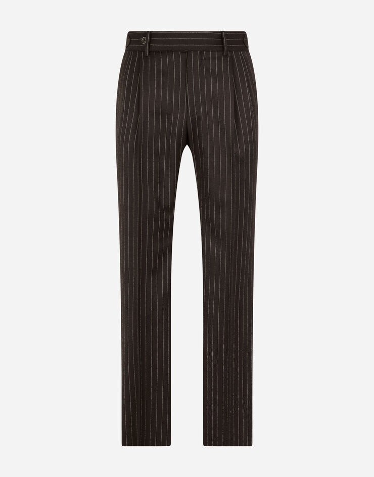 Pinstripe stretch wool pants - 3