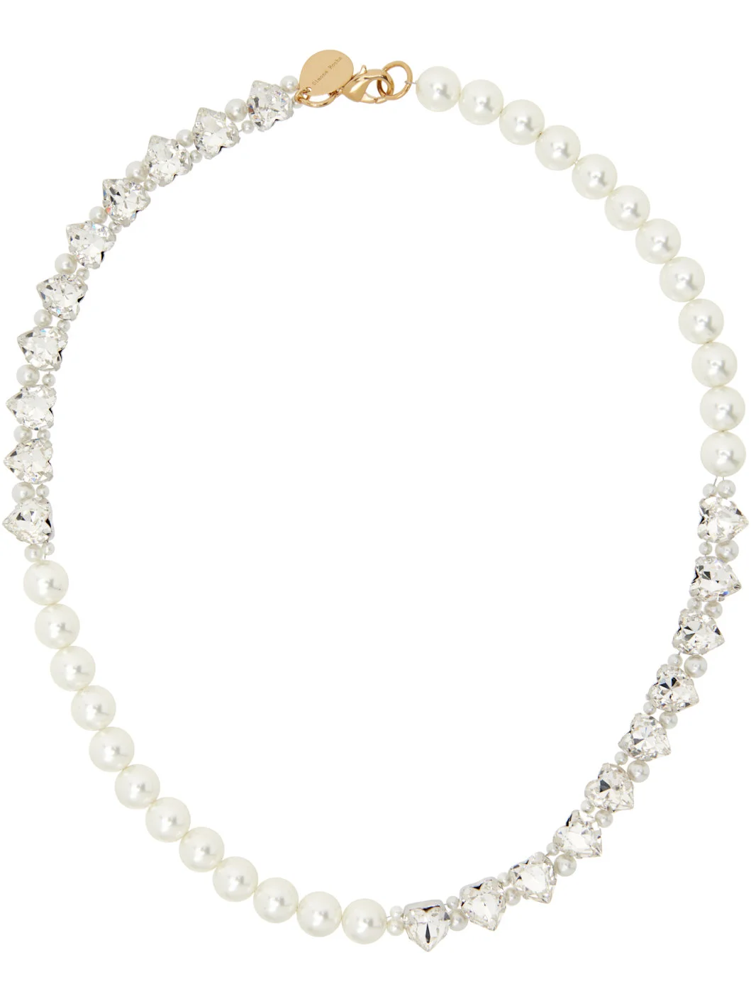 Quartet Faux-Pearl & Crystal Heart Necklace - 1