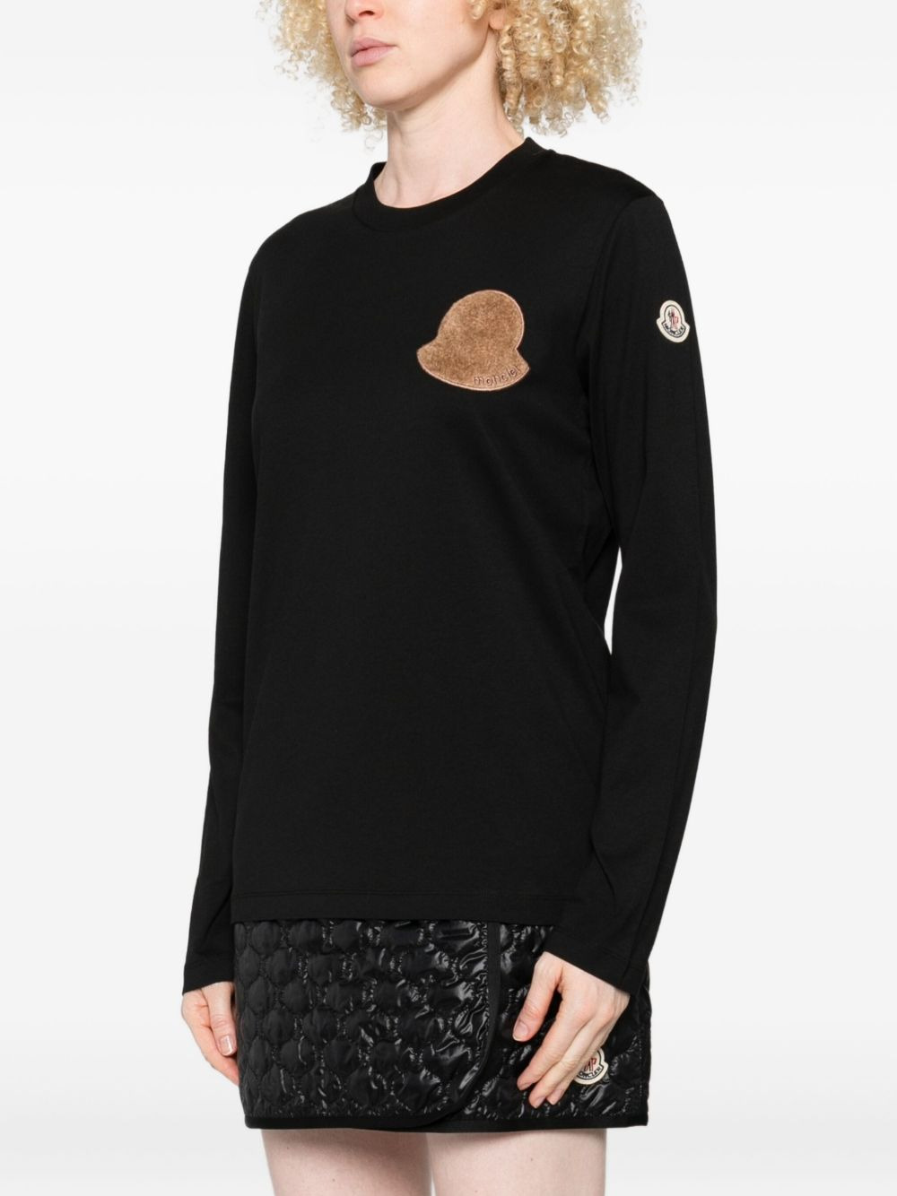 logo-patch long-sleeve top - 3