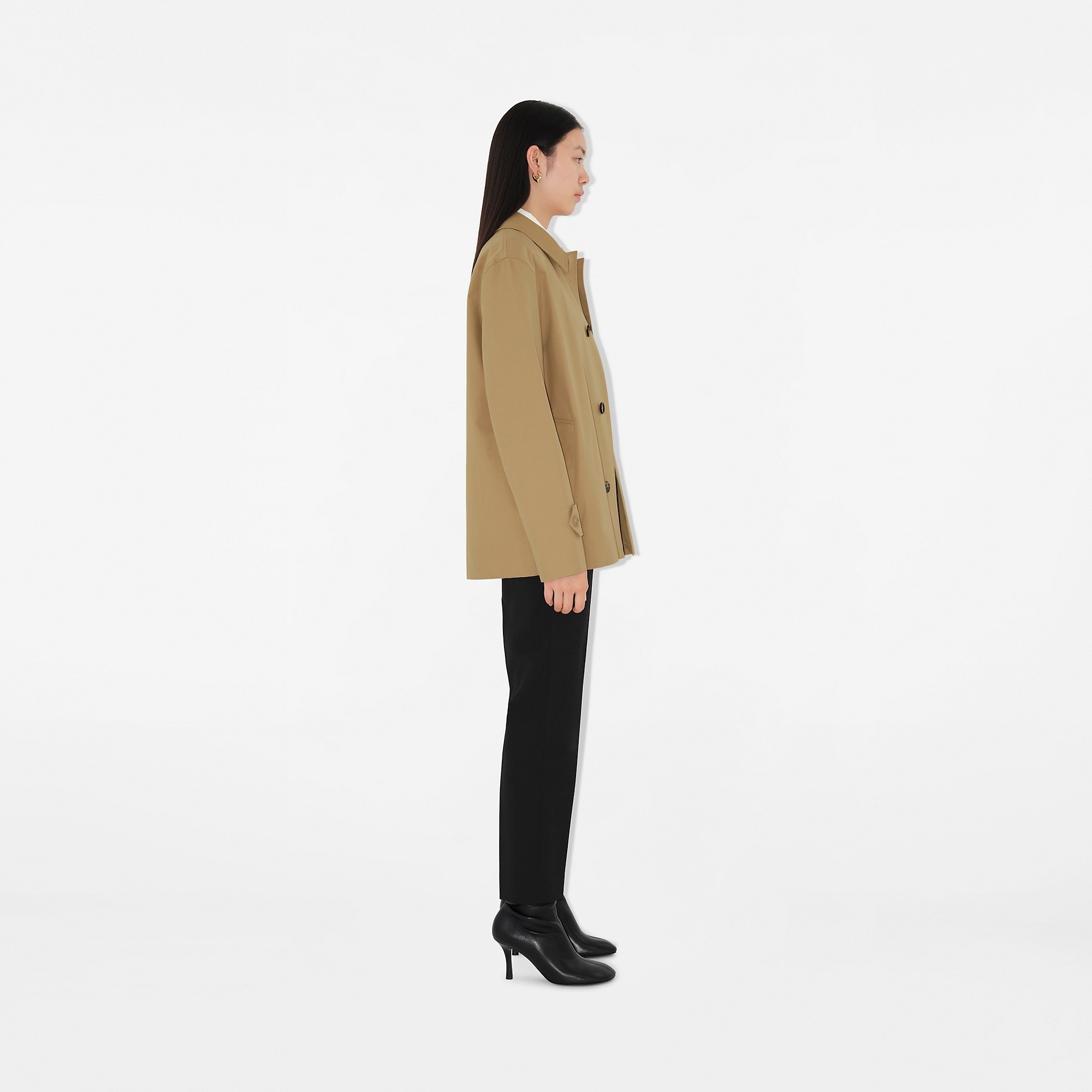 Short Gabardine Car Coat - 3