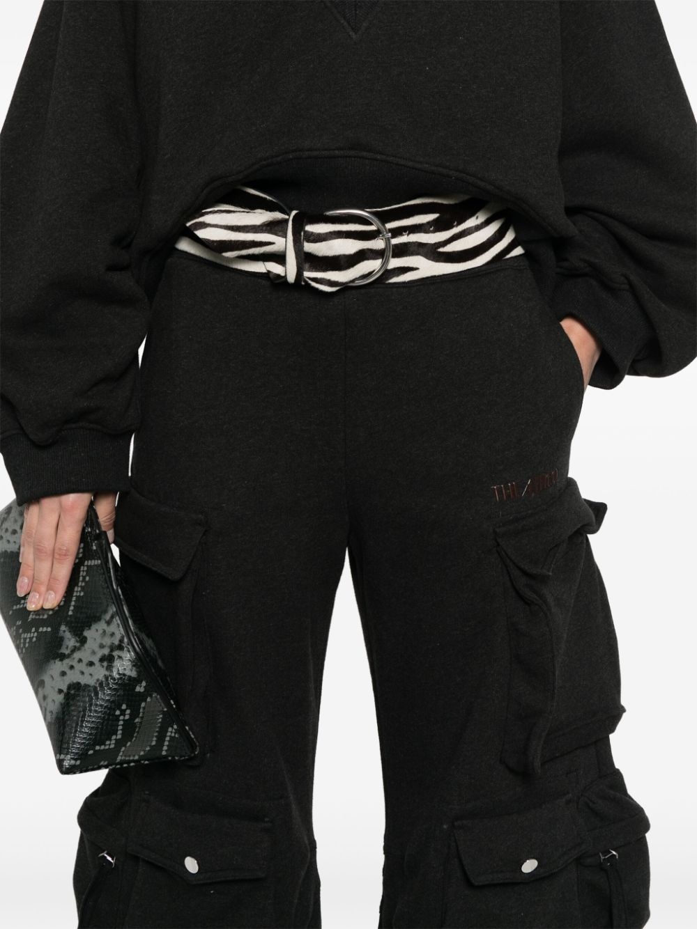 long faded track pants - 5