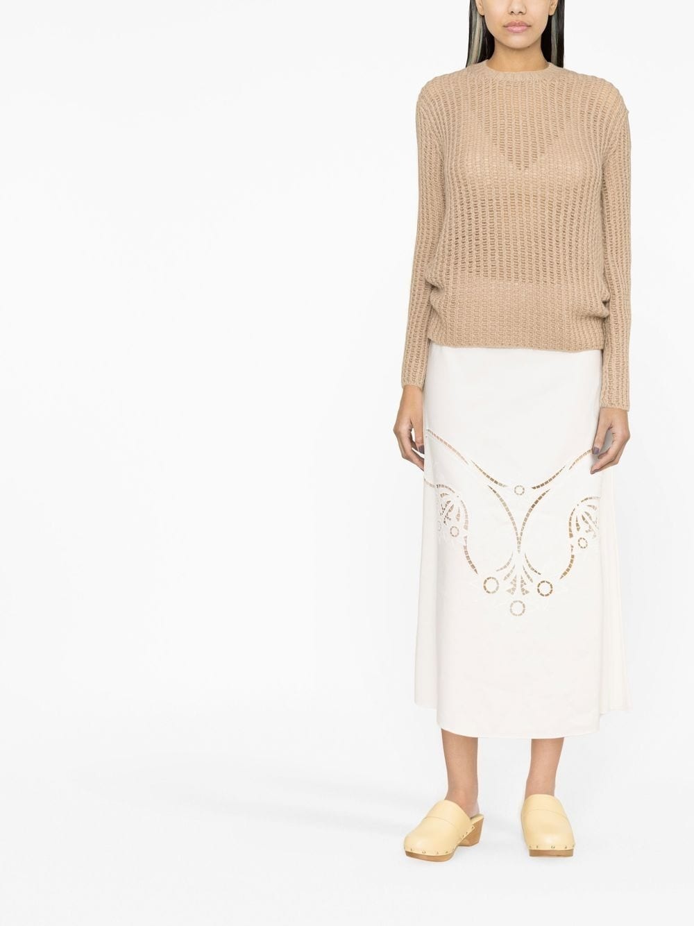 crew-neck waffle-knit jumper - 2