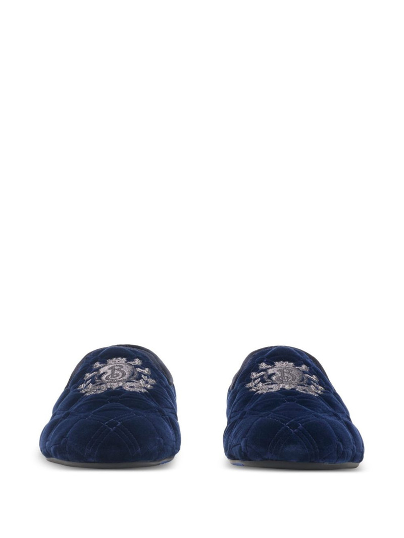 Burberry Estate quilted crest loafers outlook