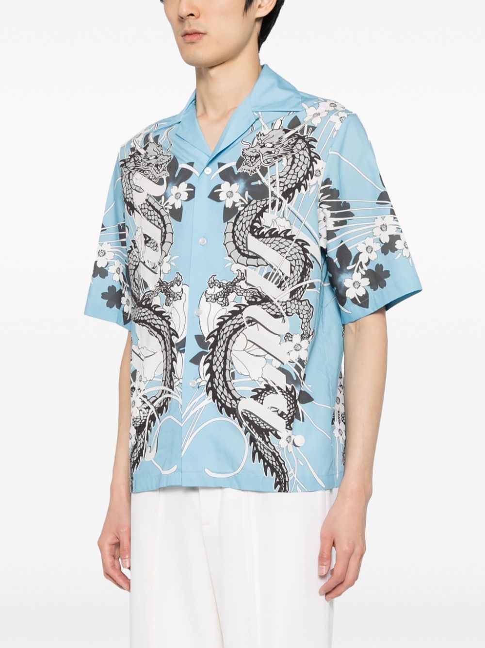 graphic-print cotton shirt - 3