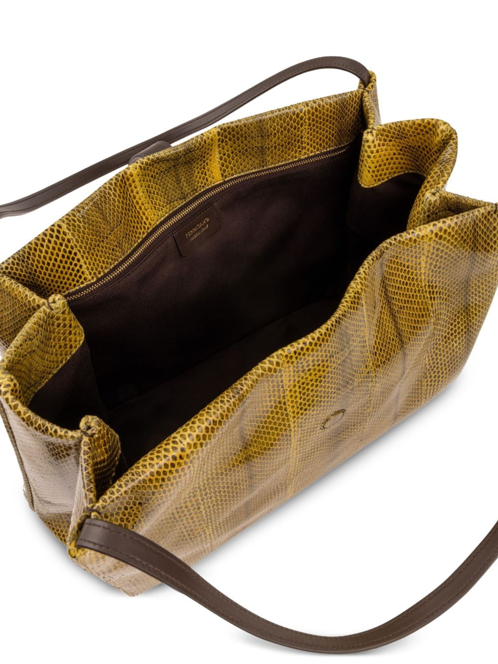 large snakeskin Gancio-hardware tote bag - 4