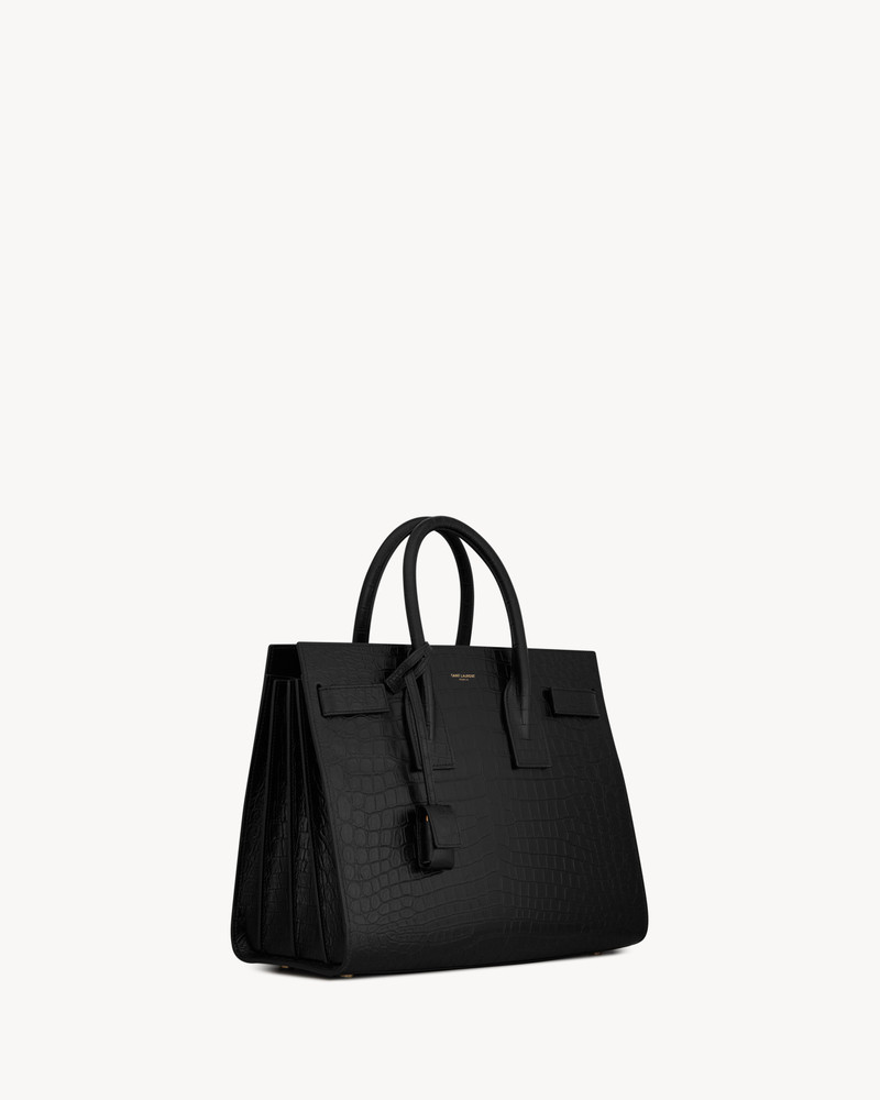SAC DE JOUR SMALL IN MATTE EMBOSSED CROCODILE LEATHER 5
