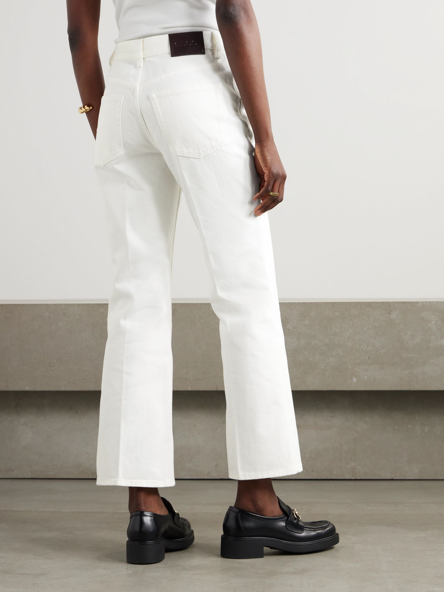 Mid-rise flared jeans Off-white - 4