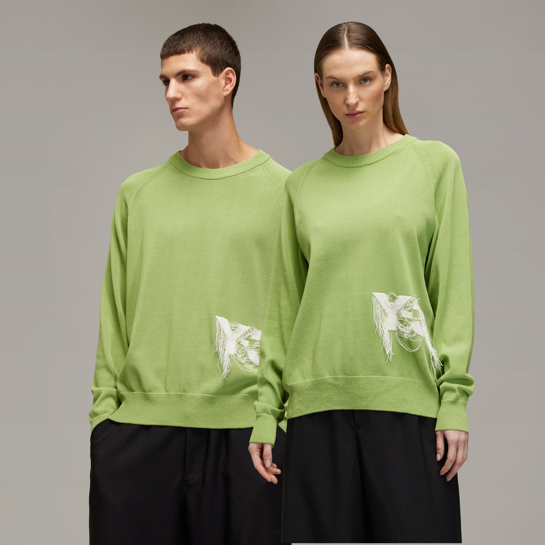 Y-3 Logo Knit Crew Sweatshirt - 2
