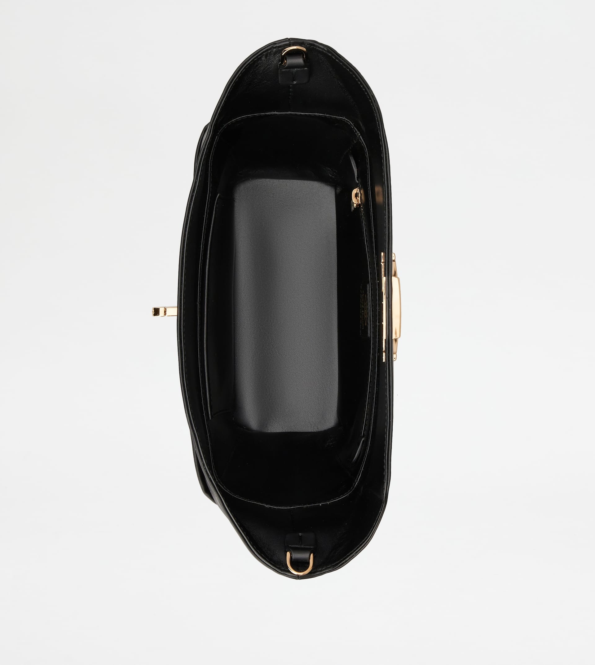 TOD'S TIMELESS T BOX BAG IN LEATHER MINI - BLACK - 6