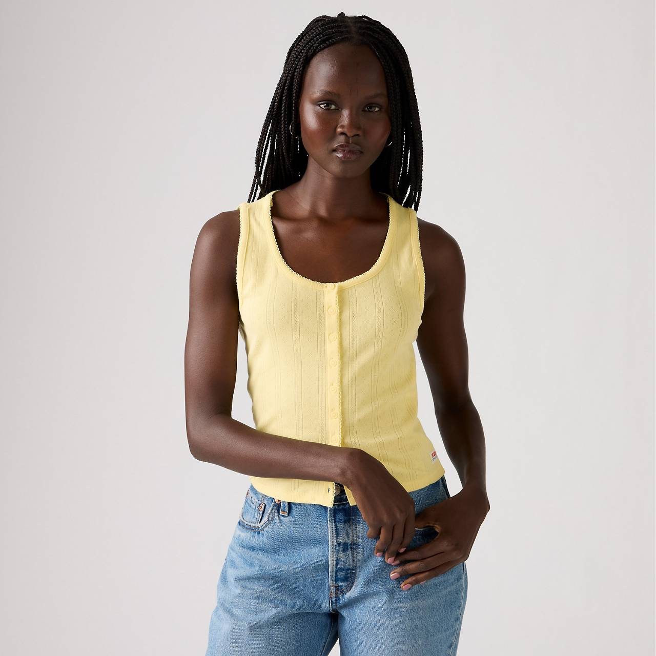 DRY GOODS WOMEN'S POINTELLE TANK TOP - 3