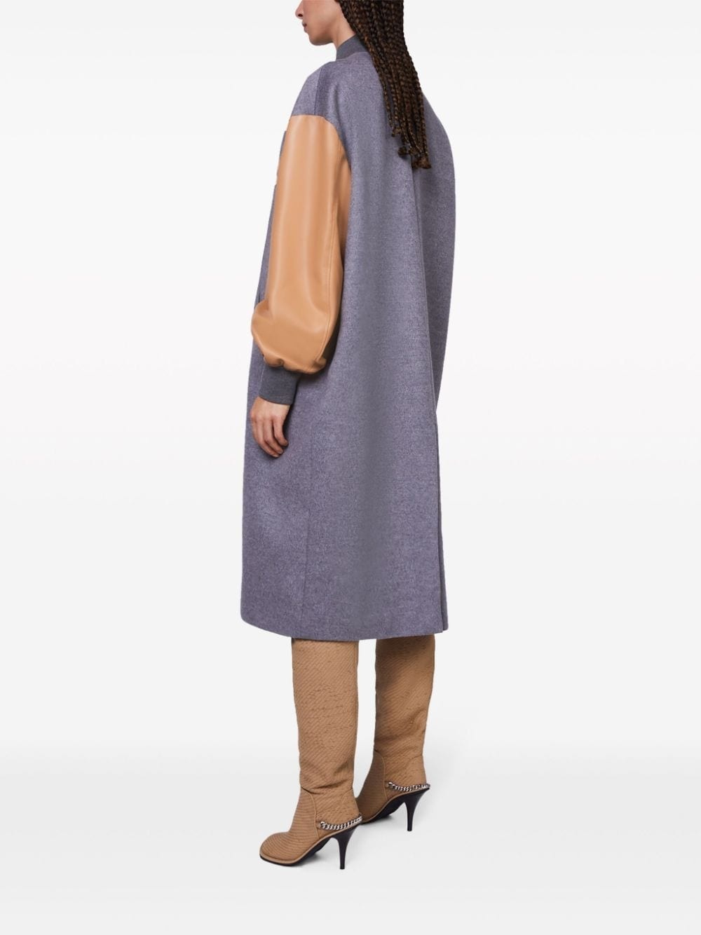 S Letterman wool long coat - 3