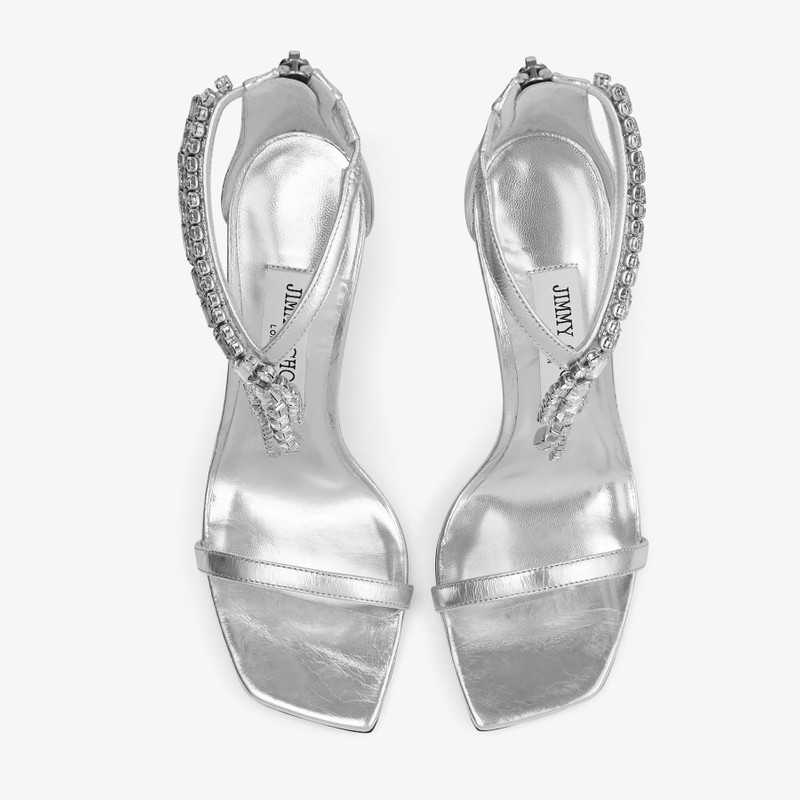 Verity Sandal 100 Silver Vintage Metallic Leather Sandals 5