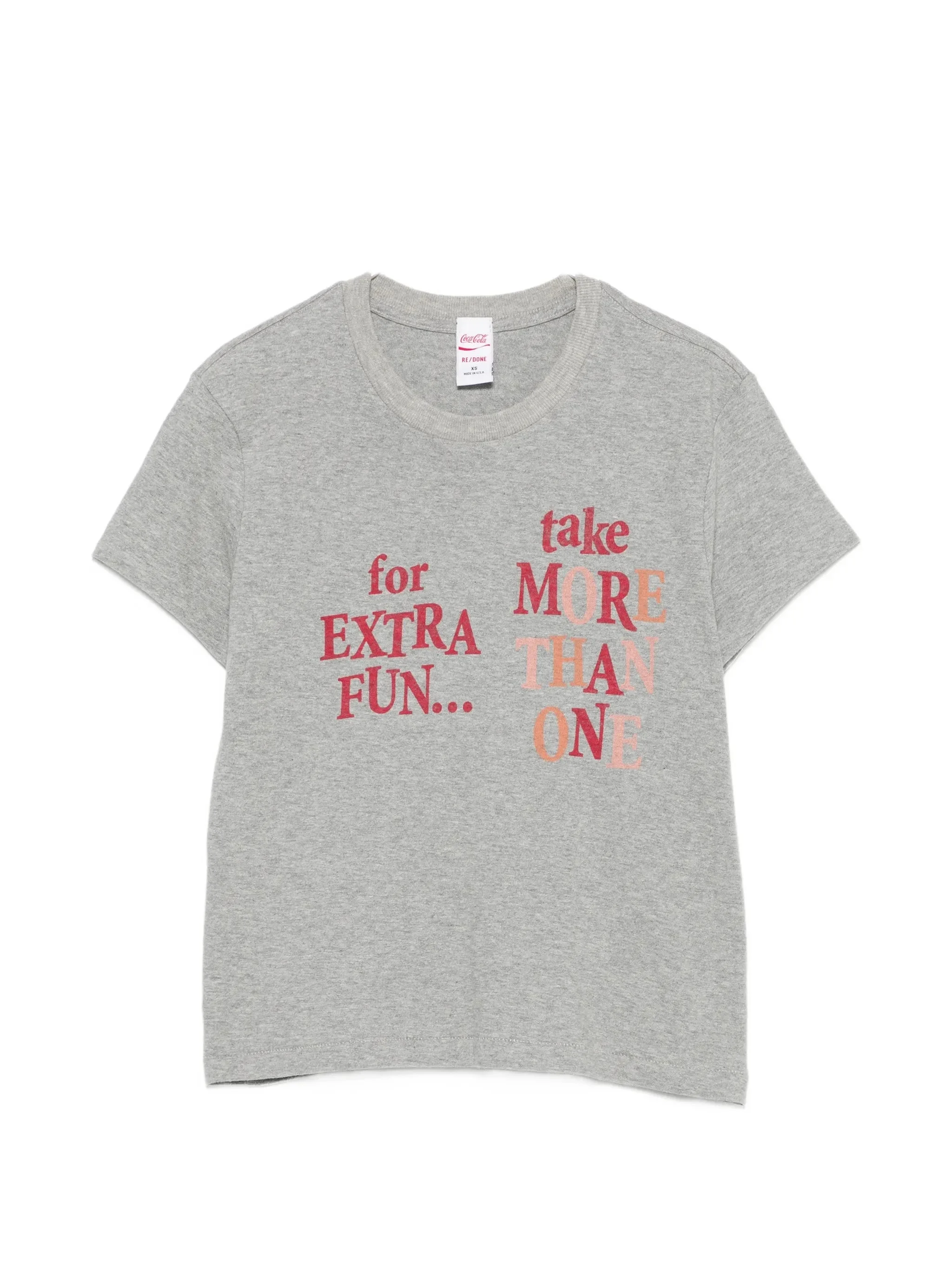 Re/done X Coca Cola Slogan-print T-shirt - 1