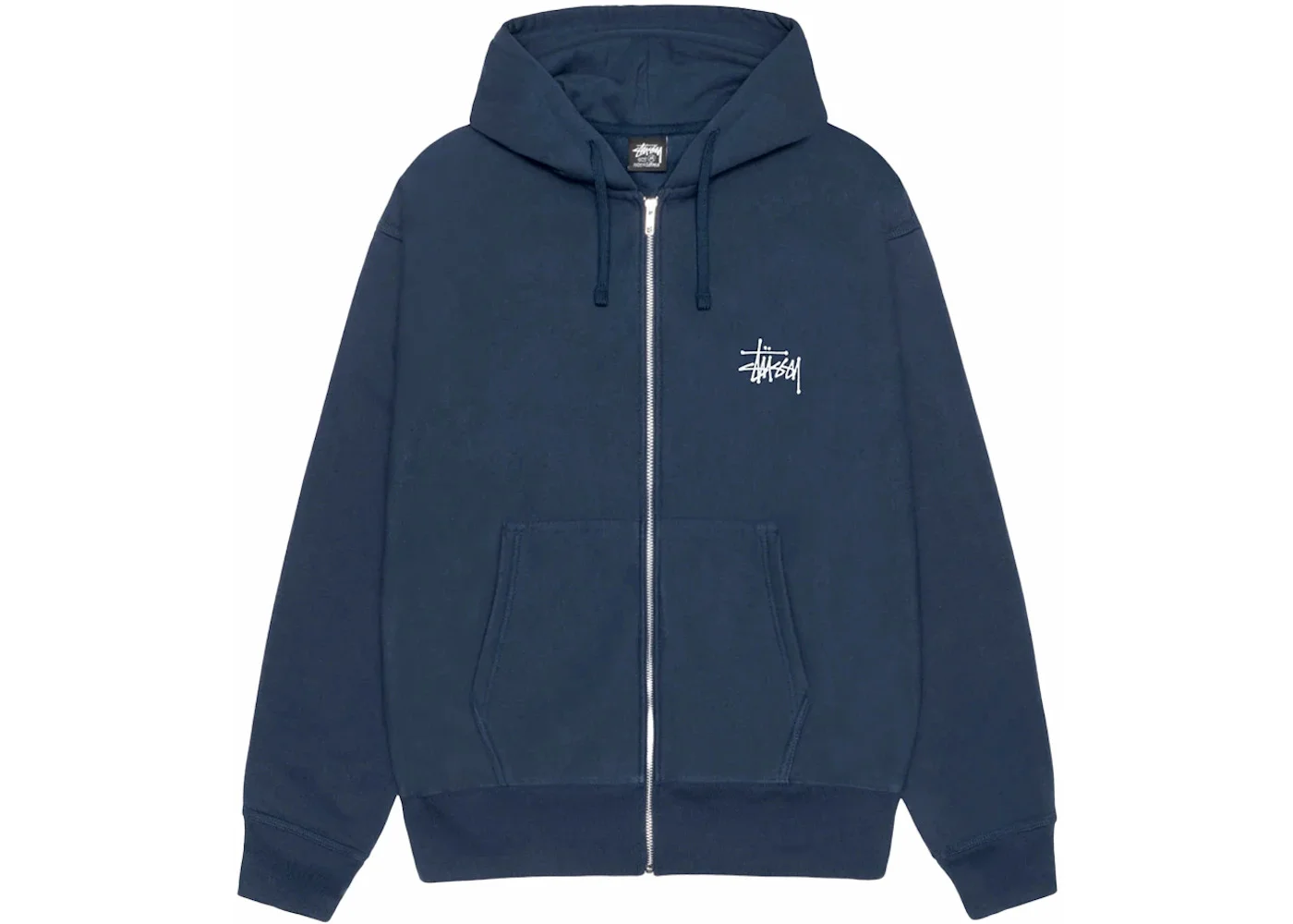 Stussy Basic Stussy Zip Hoodie Navy - 1