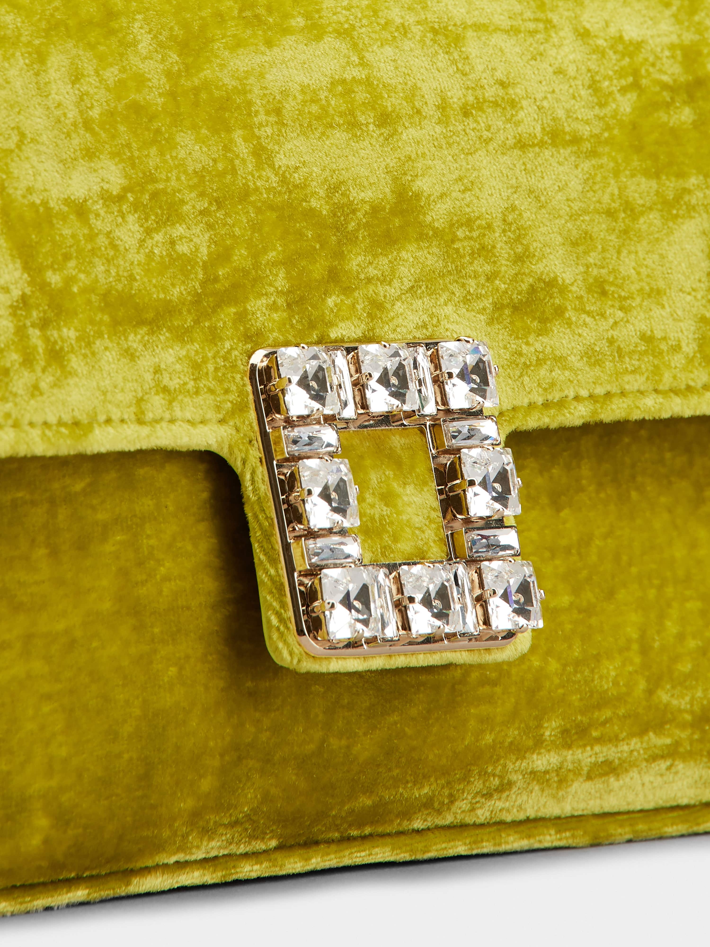 Jeu de Fille Strass Buckle Clutch Bag in Velvet - 7